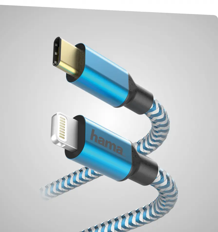 Hama Kabel ładujący / data ‘Reflected’, Lightning - USB-C / MFI / 1,5 m Hama