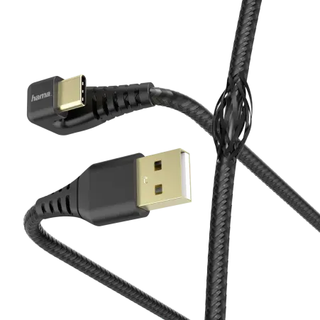 Kabel USB-A - USB-C dla graczy Hama Gamer 1.5 m wzmocniony czarny