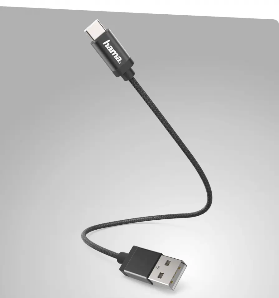 Hama Kabel ładujący / data, USB-A - USB-C, 0,2 m Hama