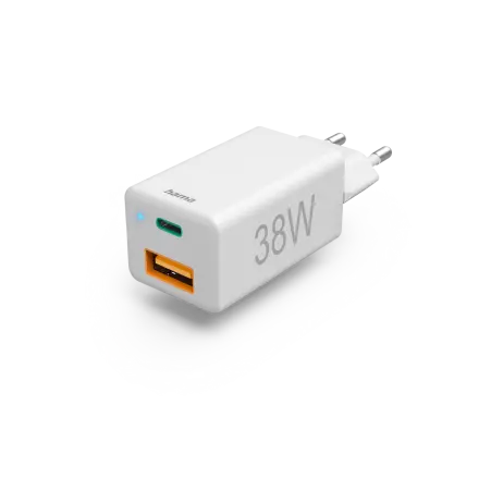 Ładowarka sieciowa Hama Mini Power Delivery USB-C Quick Charge 38W biała