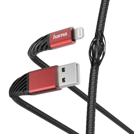 Kabel wzmacniany USB-A - Apple Lightning Hama Extreme 1,5 m czarny